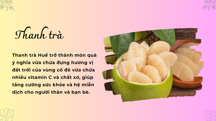 Những múi quả mọng nước bên trong trái Thanh trà Huế